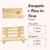 Banquinho com Placa em Pinus