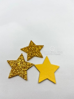Estrela em EVA com gliter cores - comprar online