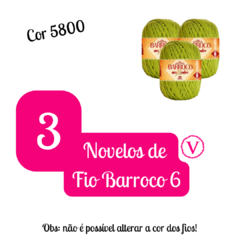 Kit 3 Novelos de Fio Barroco 6 - Cor 5800