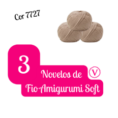 Kit 3 Novelos de Fio Amigurumi Soft - Cor 7727