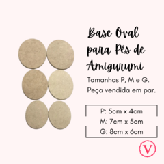 Base Oval para Pés de Amigurumi em MDF