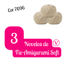 Kit 3 Novelos de Fio Amigurumi Soft - Cor 7096