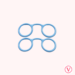 Óculos para Amigurumi - Azul Bebê na internet