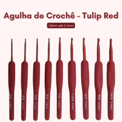 Agulha de Crochê com Cabo Emborrachado - Tulip - Coleção Etimo Red