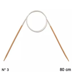 Agulha Bambu para Tricô Circular 80 cm - Círculo - comprar online