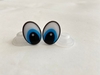 Olho oval azul e branco - 5 pares