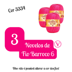 Kit 3 Novelos de Fio Barroco 6 - Cor 3334