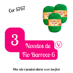 Kit 3 Novelos de Fio Barroco 6 - Cor 5767
