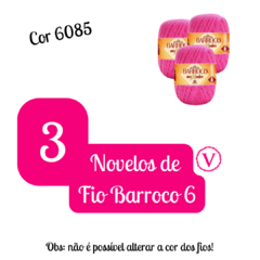 Kit 3 Novelos de Fio Barroco 6 - Cor 6085