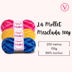 Lã Mollet Mesclada - 100g - Círculo
