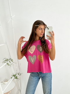 Remera amplia manga rebatible 4 Corazones - BENKA