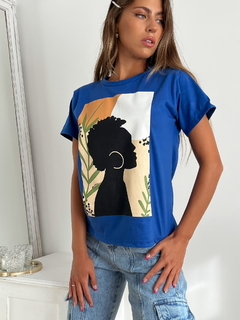 Remera algodón Mujer afro