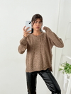 Sweater rombos y aran con tajo lateral Ajaccio - BENKA