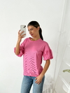 Remera amplia morley viscosa con mangas abullonadas Ally - comprar online