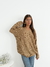 Sweater largo trenzado escote V Briony - tienda online