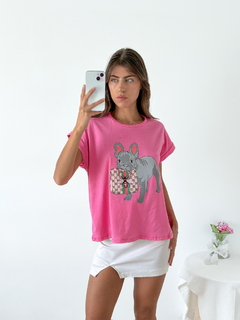 Remera amplia manga rebatible Bulldog - tienda online