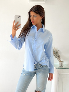 Camisa poplin spandex bolsillo plaque y tabla en espalda Buzios - tienda online