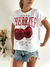 Remera amplia manga rebatible Cherries Cherry Pain