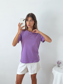 Remera jersey lisa escote redondo Circle - tienda online