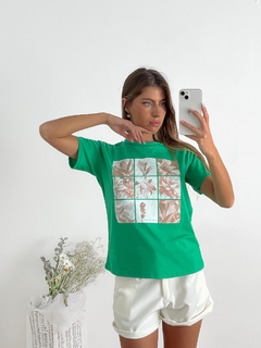 Remera algodón Cuadro flores - BENKA