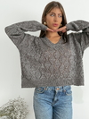 Sweater amplio con calado en forma de rombos Draymond