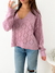 Sweater amplio con calado en forma de rombos Draymond - comprar online