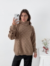 Sweater polera oversize cuadros Dunedin - comprar online
