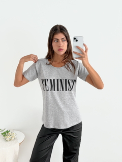 Remera algodon Feminist femkap - comprar online