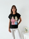 Remera amplia manga rebatible Femme