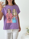 Remera amplia manga rebatible Femme