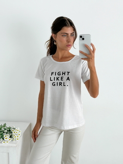 Remera de algodon fight like a girl - BENKA