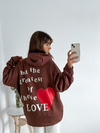 Buzo oversize frisado con capucha Greatest love grlokap - comprar online