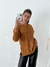 Sweater largo con trenzas y tajo Guixols - tienda online