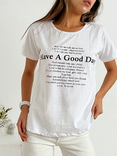 Remera algodón Have a good day godakap - comprar online