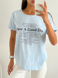 Imagen de Remera algodón Have a good day godakap