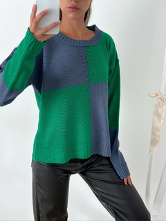 Sweater cuadros combinado Hawking