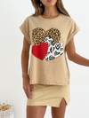 Remera amplia manga rebatible Hearts - comprar online