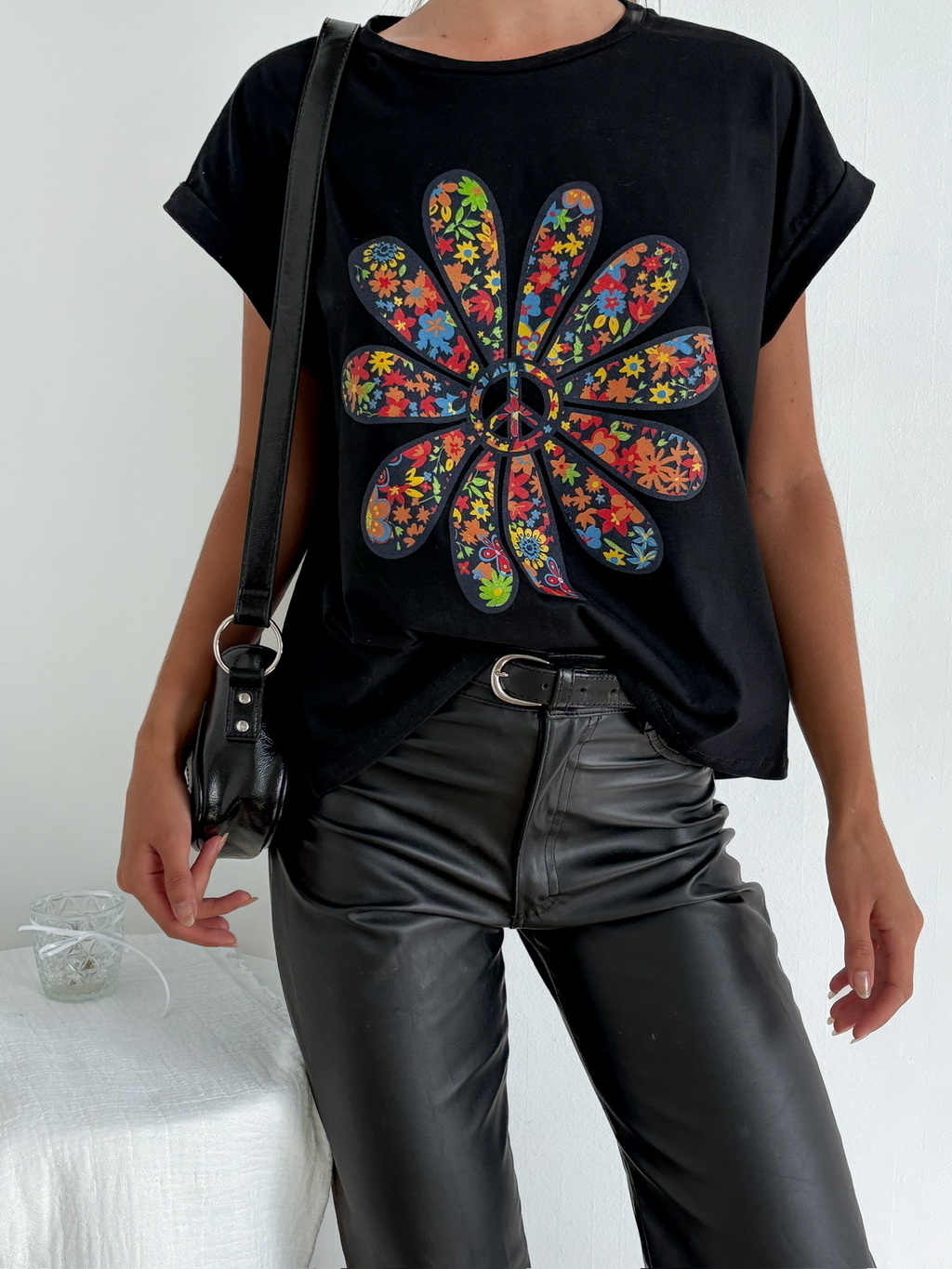 Remera amplia manga rebatible Hippie Comprar en BENKA