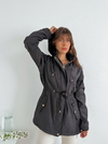 Parka gabardina con piel y capucha Hertz