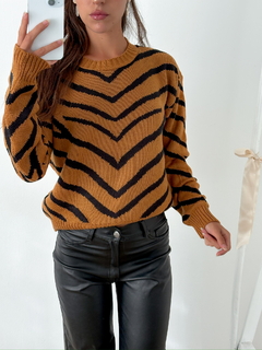 Sweater jacquard diseño cebra Incantevole - comprar online