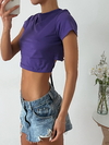 crop top algodón con tiras para anudar Kansas - tienda online