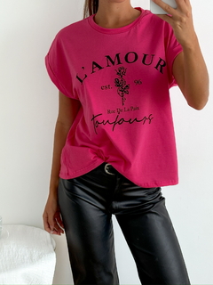 Remera amplia manga rebatible L´amour - tienda online