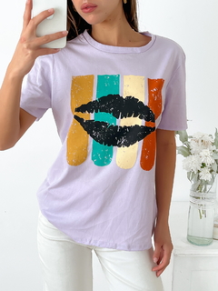 Remera algodón Lips - tienda online