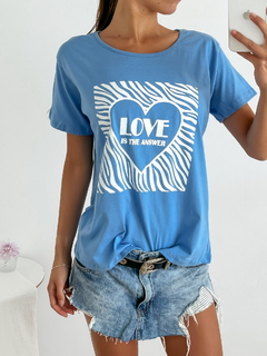 Remera algodón Love cebra locekap - tienda online
