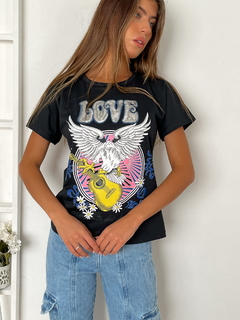 Remera lentejuelas Love - comprar online