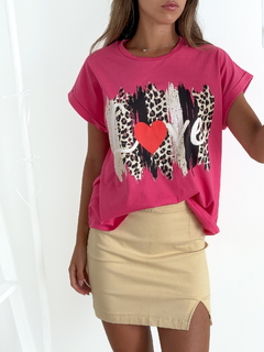 Imagen de Remera amplia manga rebatible LovePrint