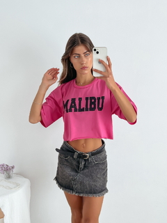 Remera algodón manga oversize ancha al corte Malibu - comprar online