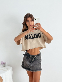 Remera algodón manga oversize ancha al corte Malibu - tienda online