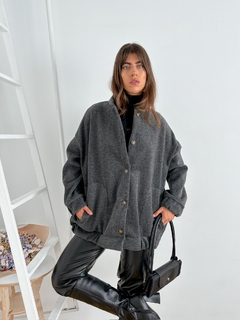 Chaqueta paño oversize abotonada Marielle - comprar online