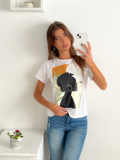 Remera algodón Mujer afro - comprar online